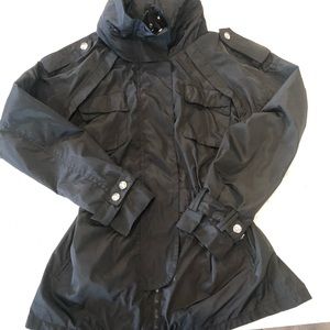 Sam Edelman black hooded parka L
